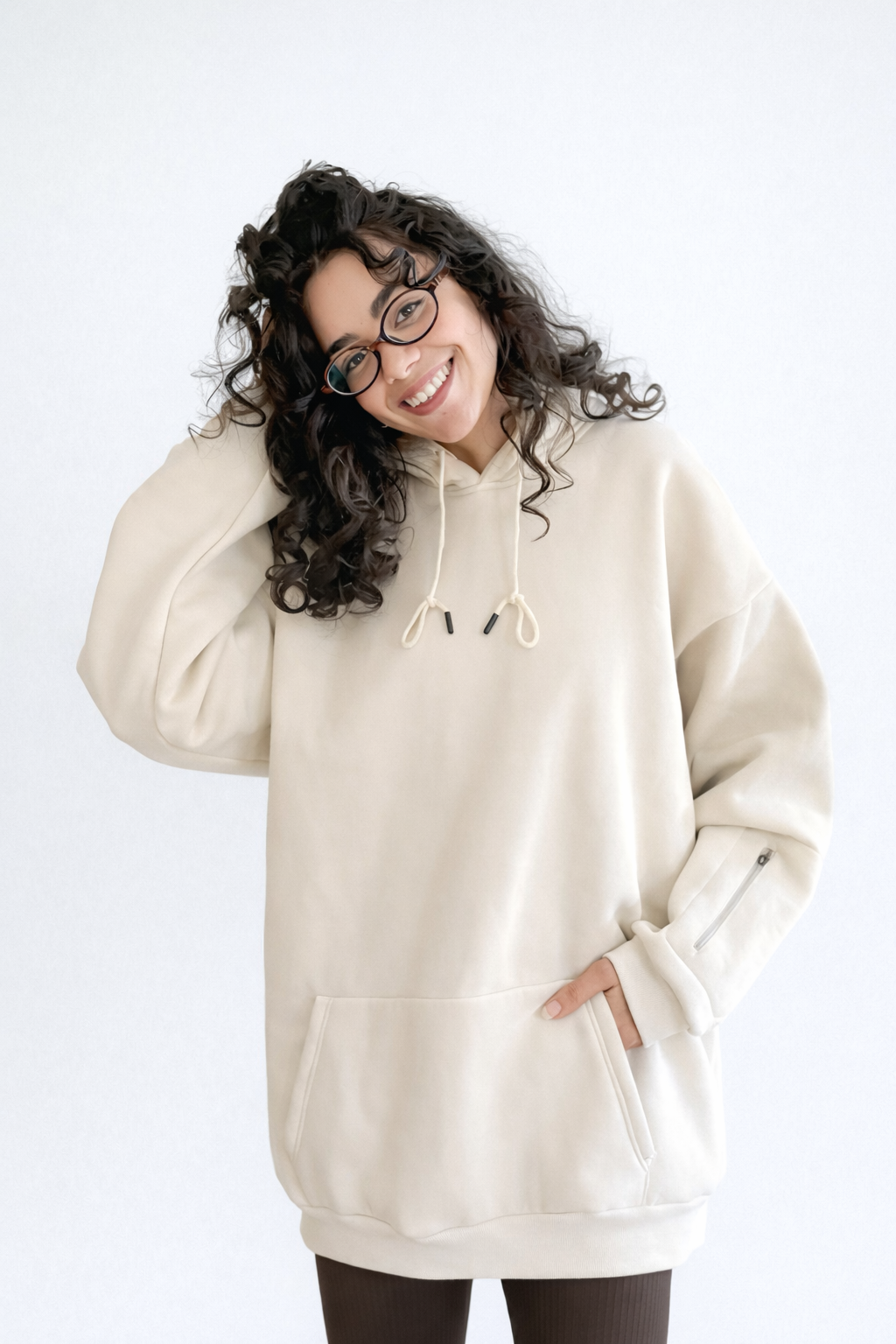 Oversized Travel Hoodie (Cream)