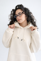 Oversized Travel Hoodie (Cream)