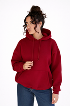 Oversized Travel Hoodie (Burgundy)