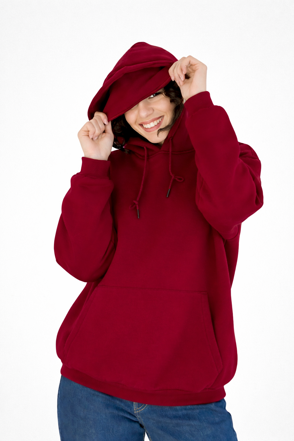 Oversized Travel Hoodie (Burgundy)