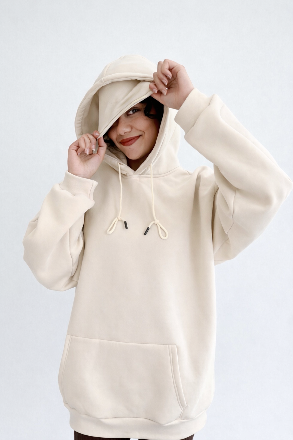 Oversized Travel Hoodie (Cream)
