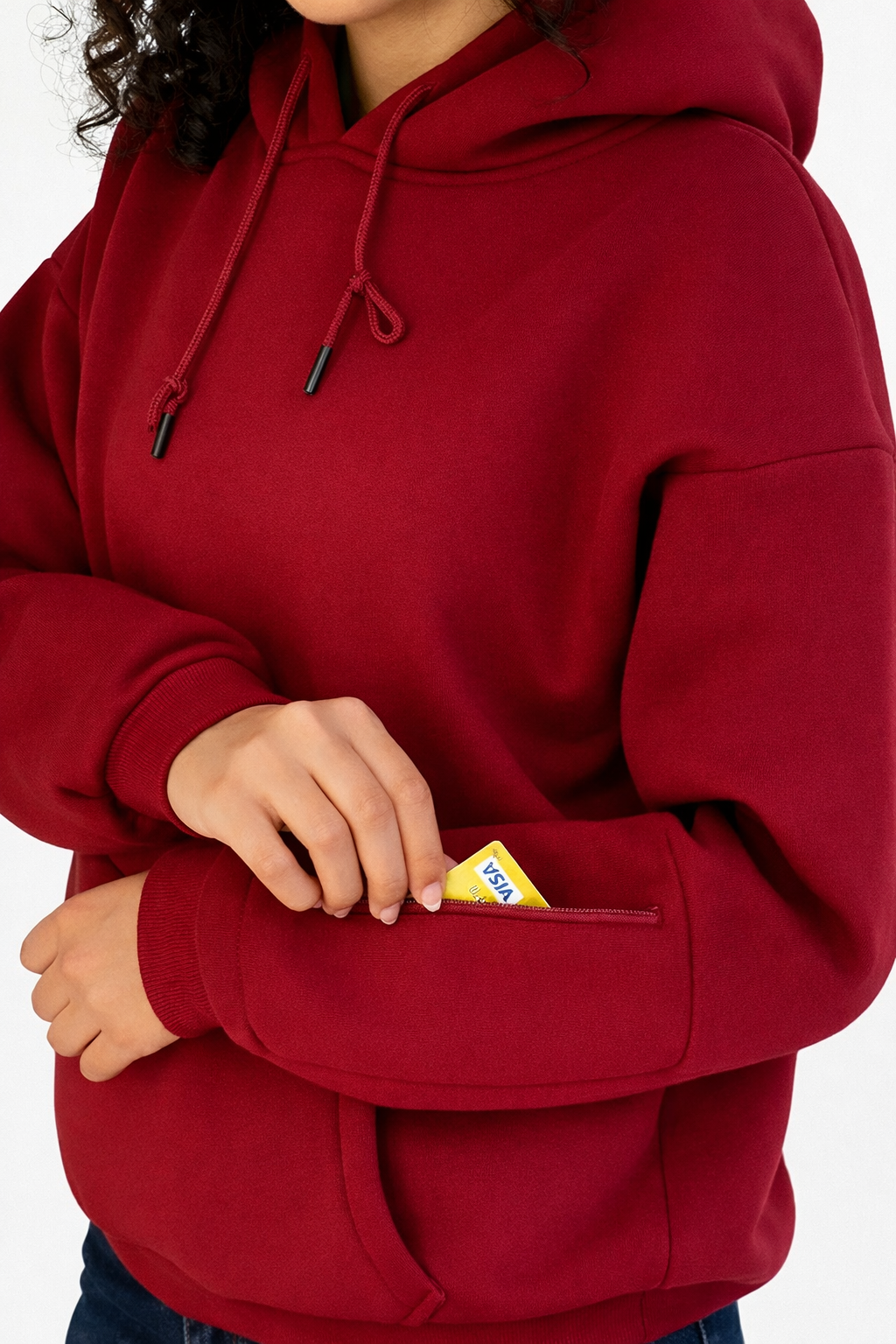 Oversized Travel Hoodie (Burgundy)