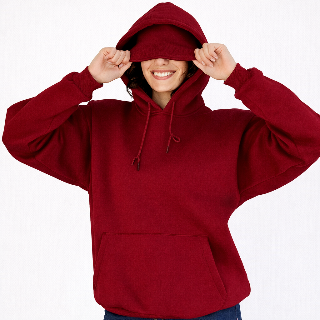 Oversized Travel Hoodie (Burgundy)