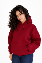 Oversized Travel Hoodie (Burgundy)