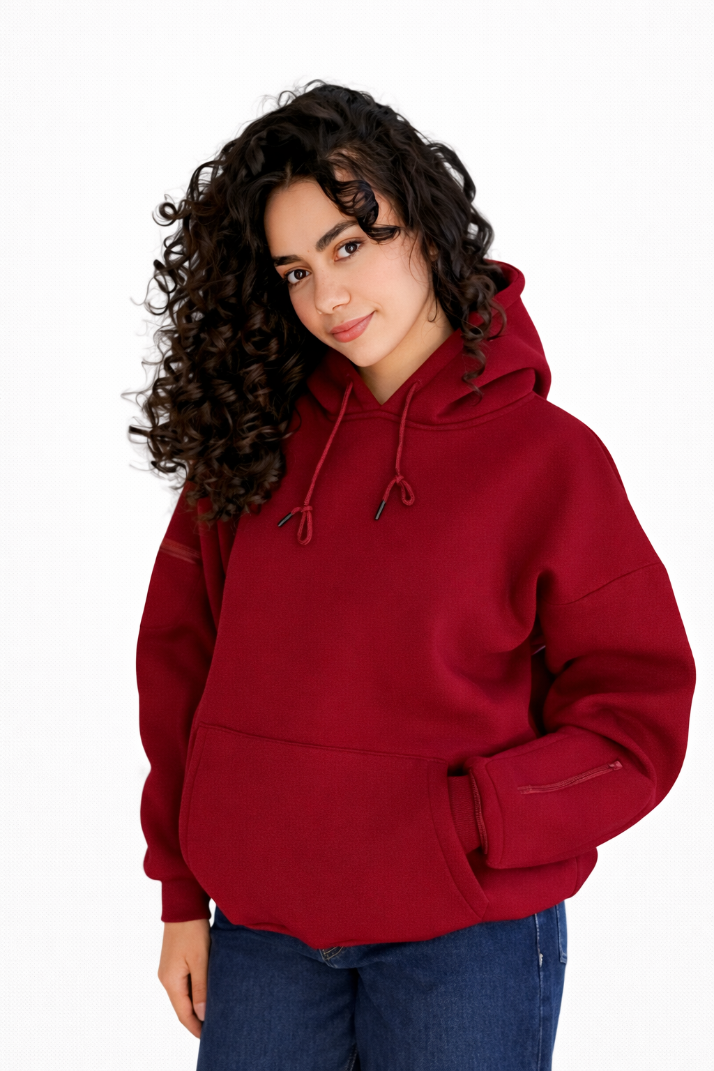 Oversized Travel Hoodie (Burgundy)