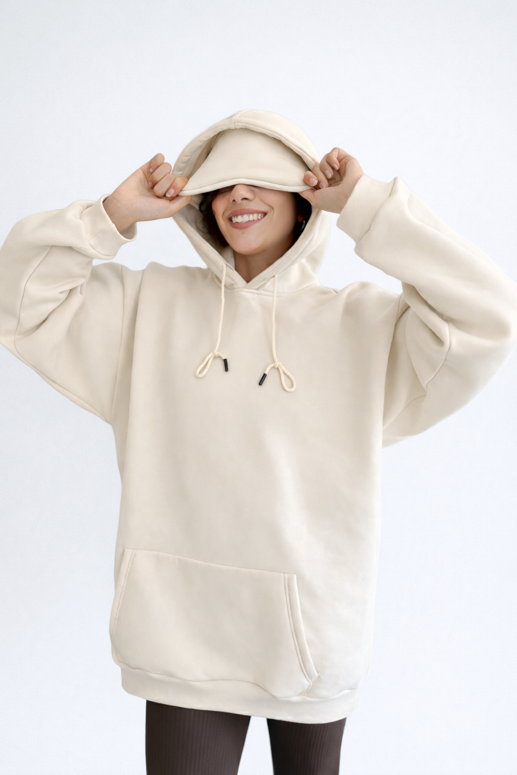 Oversized Travel Hoodie (Cream)