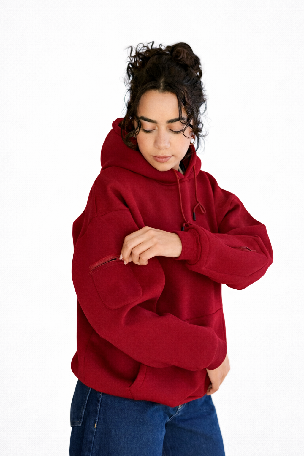 Oversized Travel Hoodie (Burgundy)