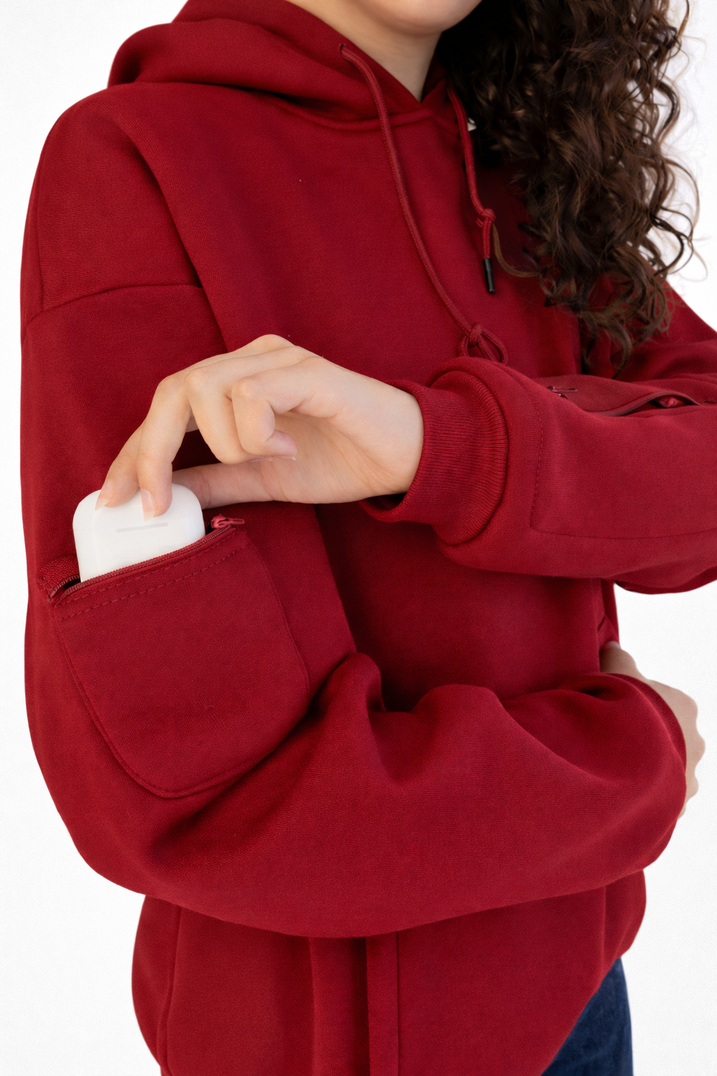 Oversized Travel Hoodie (Burgundy)